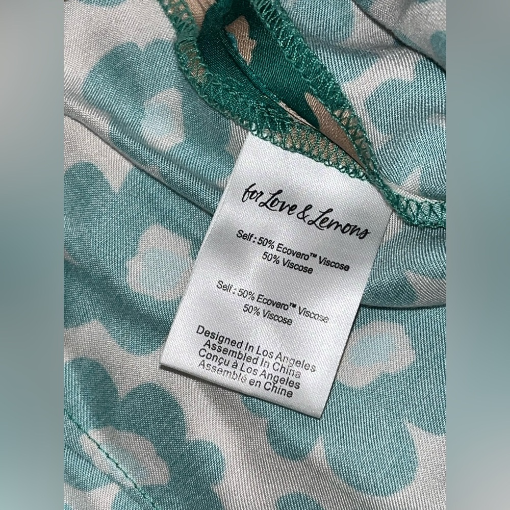 For Love & Lemons Green Floral Lincoln Midi Dress • Small - Picture 10 of 16